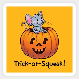 Trick-or-Squeak Halloween Mouse Magnet